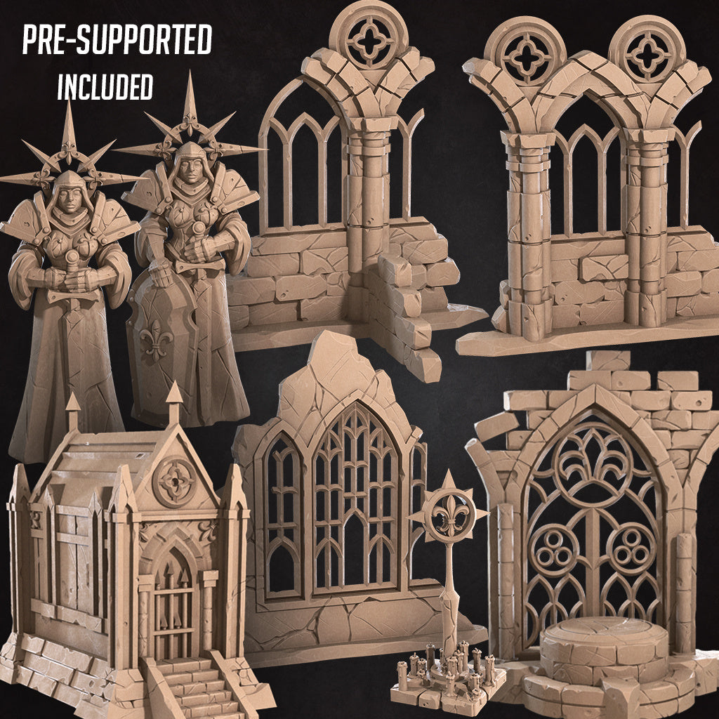 Scenery Pack | Battle Sisters Part 2 | Fantasy Miniature | Bite the Bullet
