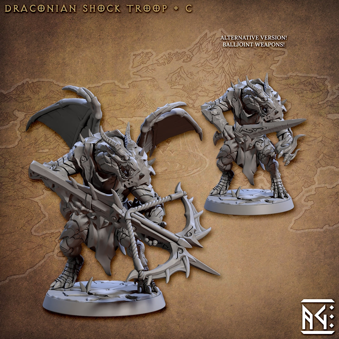 Draconian Scourge Miniatures (Full Set) | Fantasy D&D Miniature | Artisan Guild