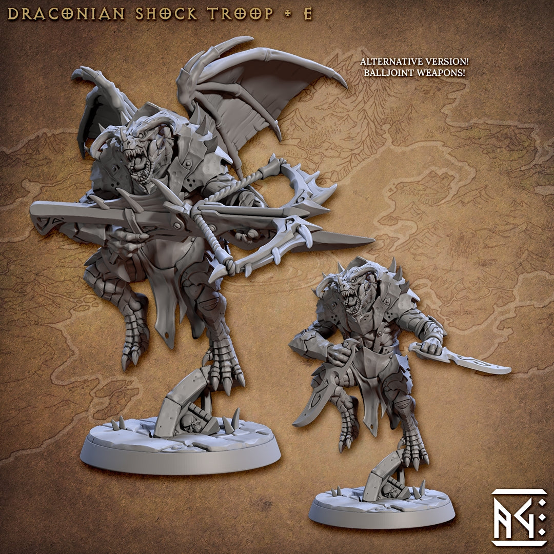 Draconian Scourge Miniatures (Full Set) | Fantasy D&D Miniature | Artisan Guild