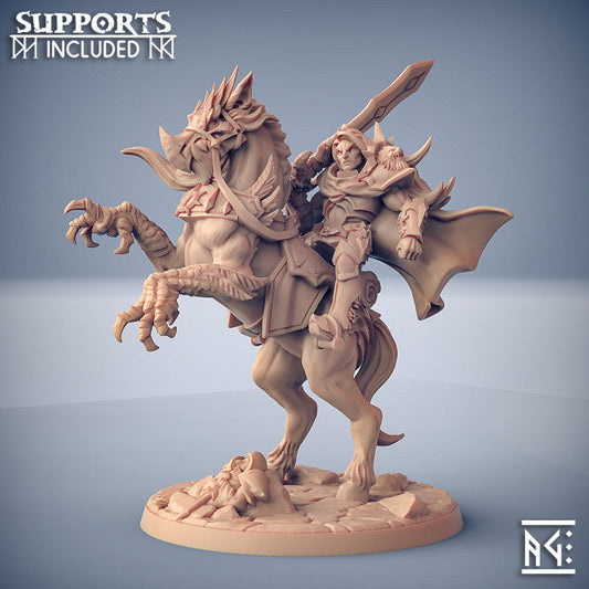 Sigfrido on Gryphsteed | Human Fighters Guild | Fantasy D&D Miniature | Artisan Guild