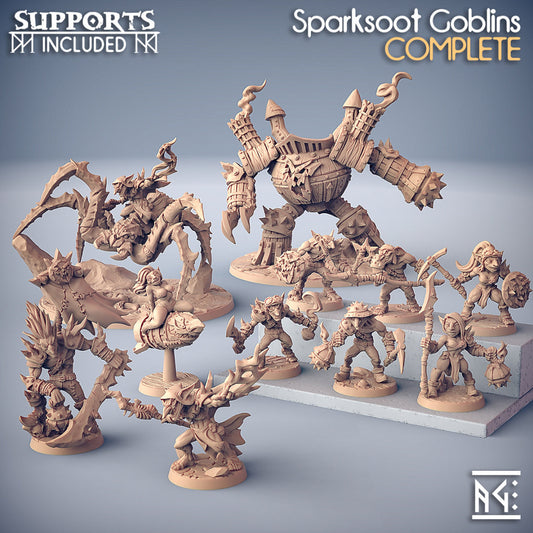 Sparksoot Goblin Miniatures (Full Set) | Fantasy D&D Miniature | Artisan Guild