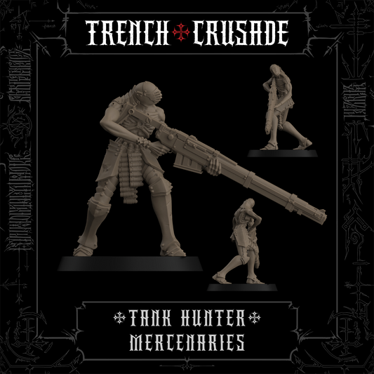 Trench Crusade - Communicant Tank Hunter (crouching) - Mercenaries