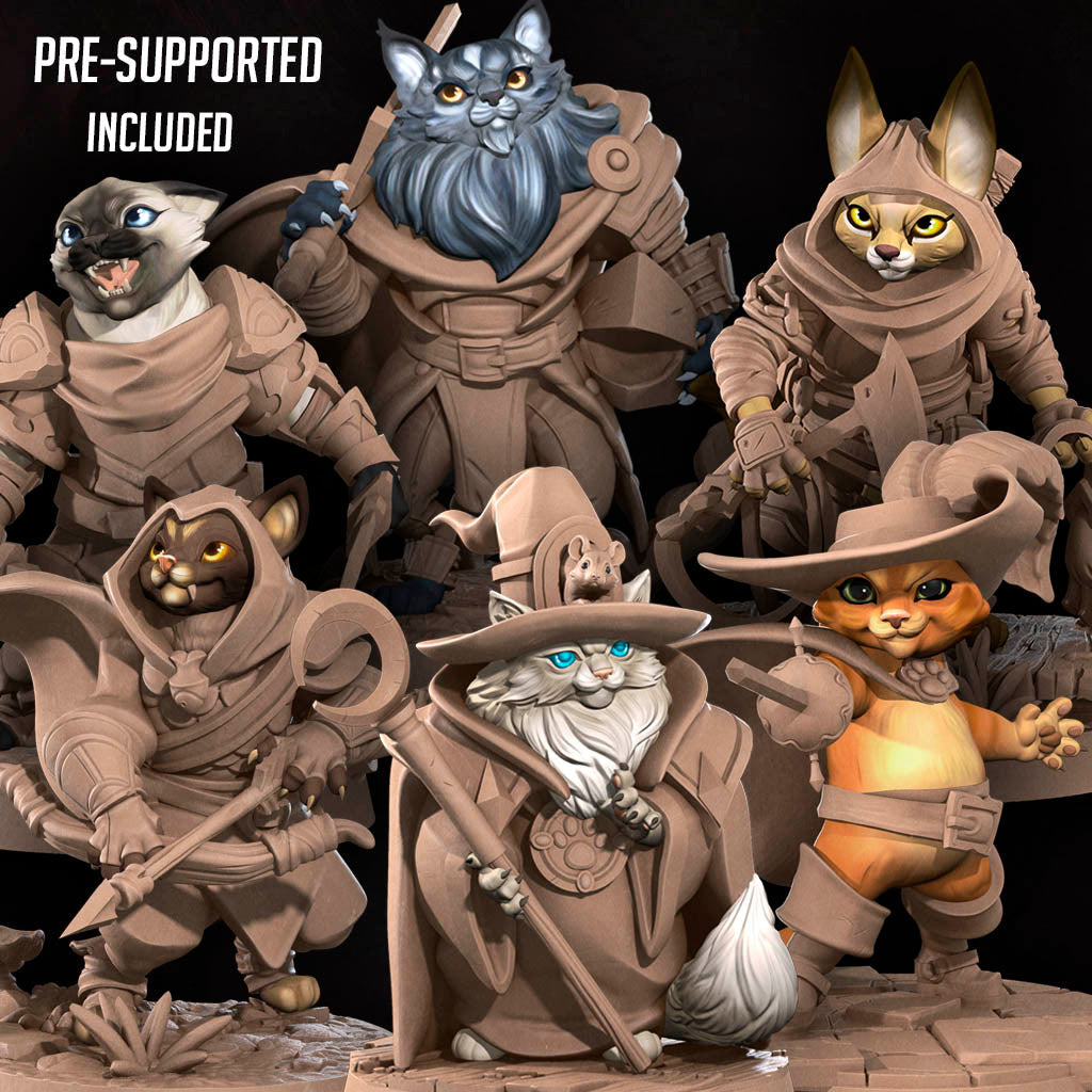 Tabaxi (Full Set) | Fantasy Miniature | Bite the Bullet