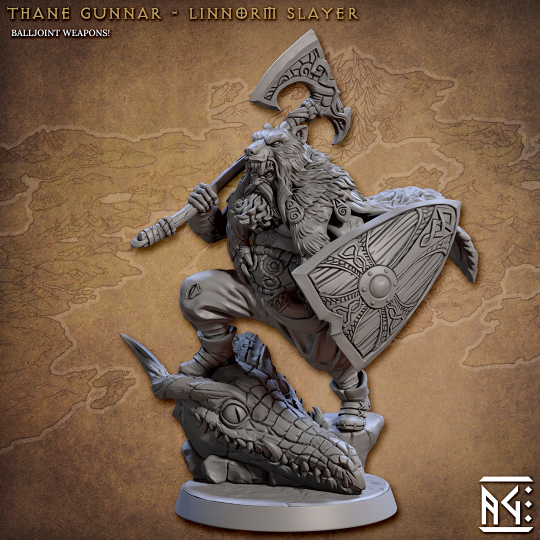 Norse Barbarian Thane | Skutagaard Northmen Saga | Fantasy D&D Miniature | Artisan Guild