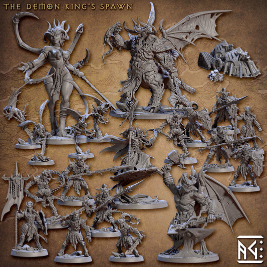 The Demon King's Spawn Miniatures (Full Set) | Fantasy D&D Miniature | Artisan Guild