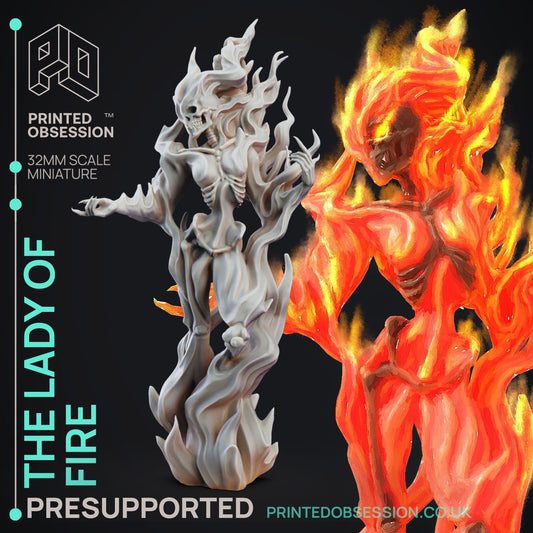 The Lady of Fire | Circus of Horrors | Fantasy Miniature | Printed Obsession