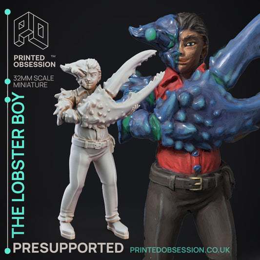 The Lobster Boy | Circus of Horrors | Fantasy Miniature | Printed Obsession