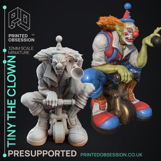 Tiny the Clown | Circus of Horrors | Fantasy Miniature | Printed Obsession