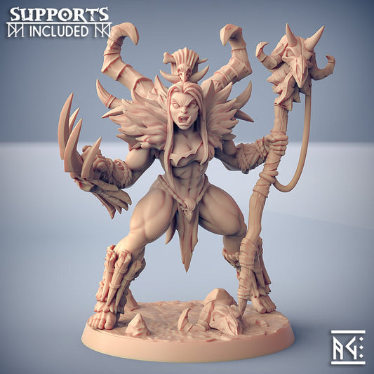 Vesdra the Shaman | Orc Barbarians | Fantasy D&D Miniature | Artisan Guild
