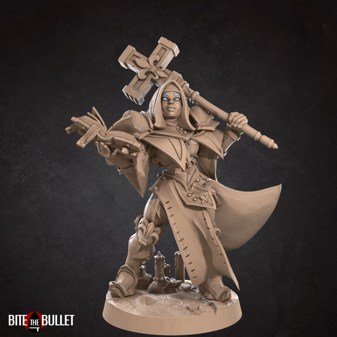 War Sister Adepta Veiled (Cross) | Battle Sisters Part 2 | Fantasy Miniature | Bite the Bullet