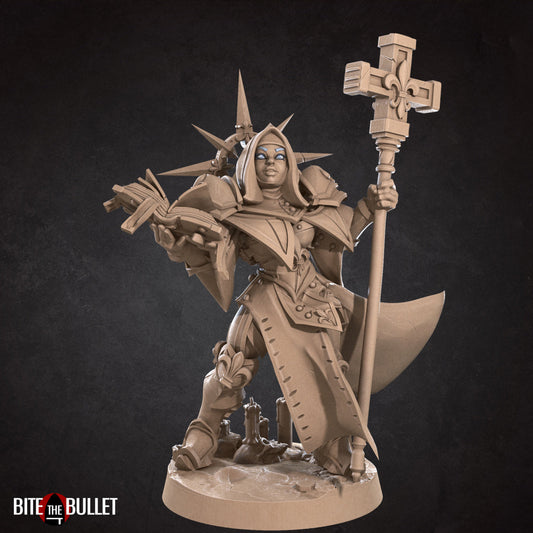 War Sister Adepta Veiled (Cross Staff) | Battle Sisters Part 2 | Fantasy Miniature | Bite the Bullet