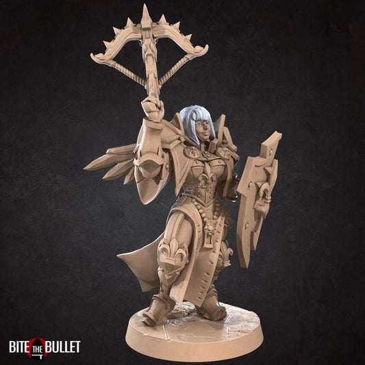 War Sister Support (Shield) | Battle Sisters Part 2 | Fantasy Miniature | Bite the Bullet