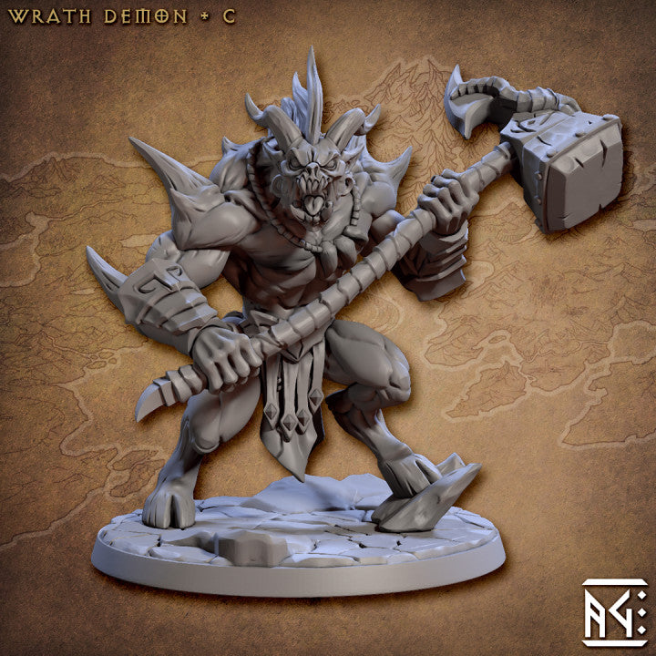 Wrath Demon Miniatures | Abyss Demons | Fantasy D&D Miniature | Artisan Guild