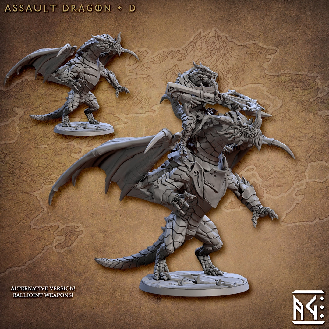 Assault Dragon Miniatures | Draconian Scourge | Fantasy D&D Miniature | Artisan Guild