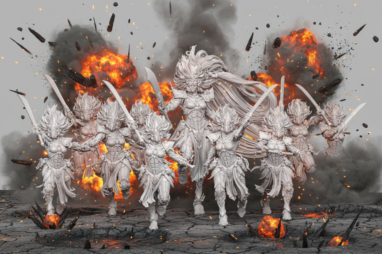 Howling Banshees squad with exarch