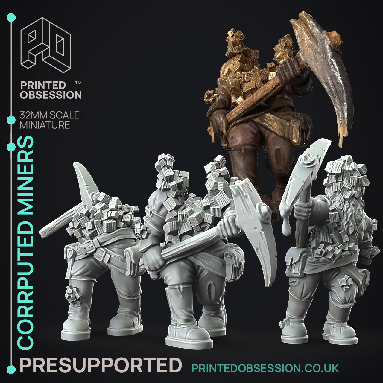 Flesh of Gold Miniatures | Fantasy Miniature | Printed Obsession