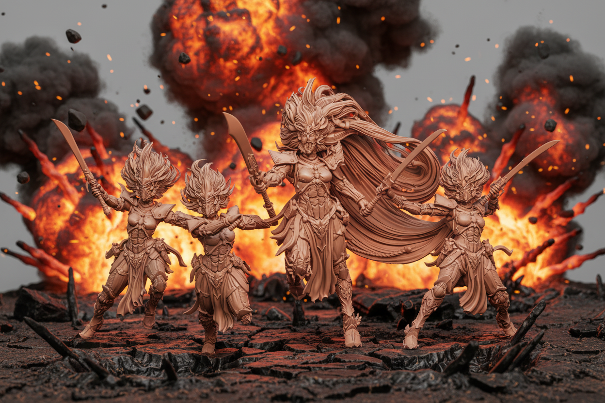 Howling Banshees squad with exarch