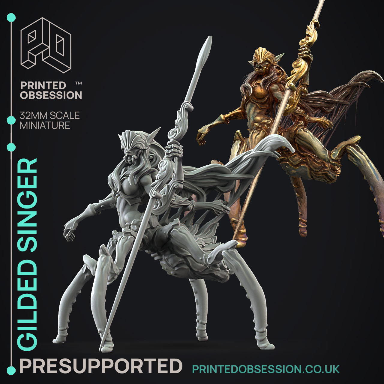 Flesh of Gold Miniatures | Fantasy Miniature | Printed Obsession