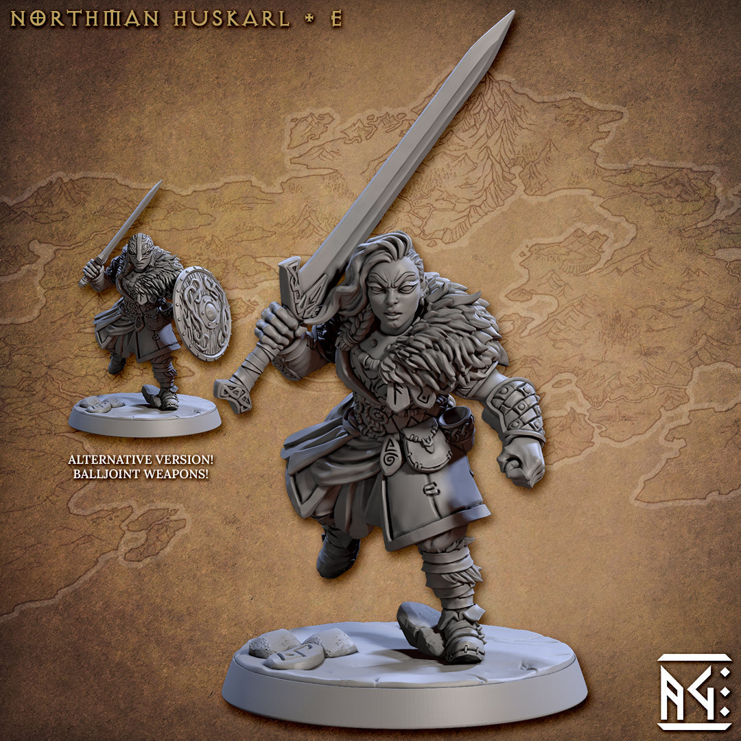 Norseman Huskarl Miniatures | Skutagaard Northmen Saga | Fantasy D&D Miniature | Artisan Guild