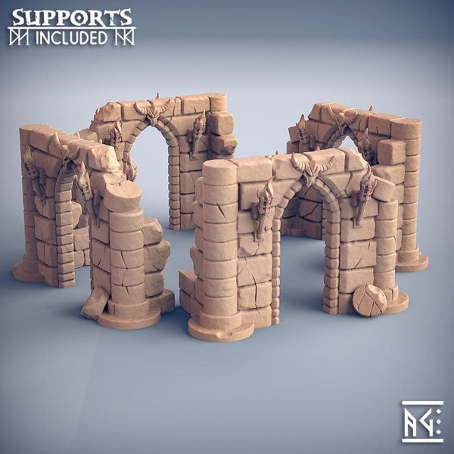 Ruins Scenery | Fantasy D&D Miniature | Artisan Guild