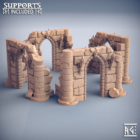 Ruins Scenery | Fantasy D&D Miniature | Artisan Guild