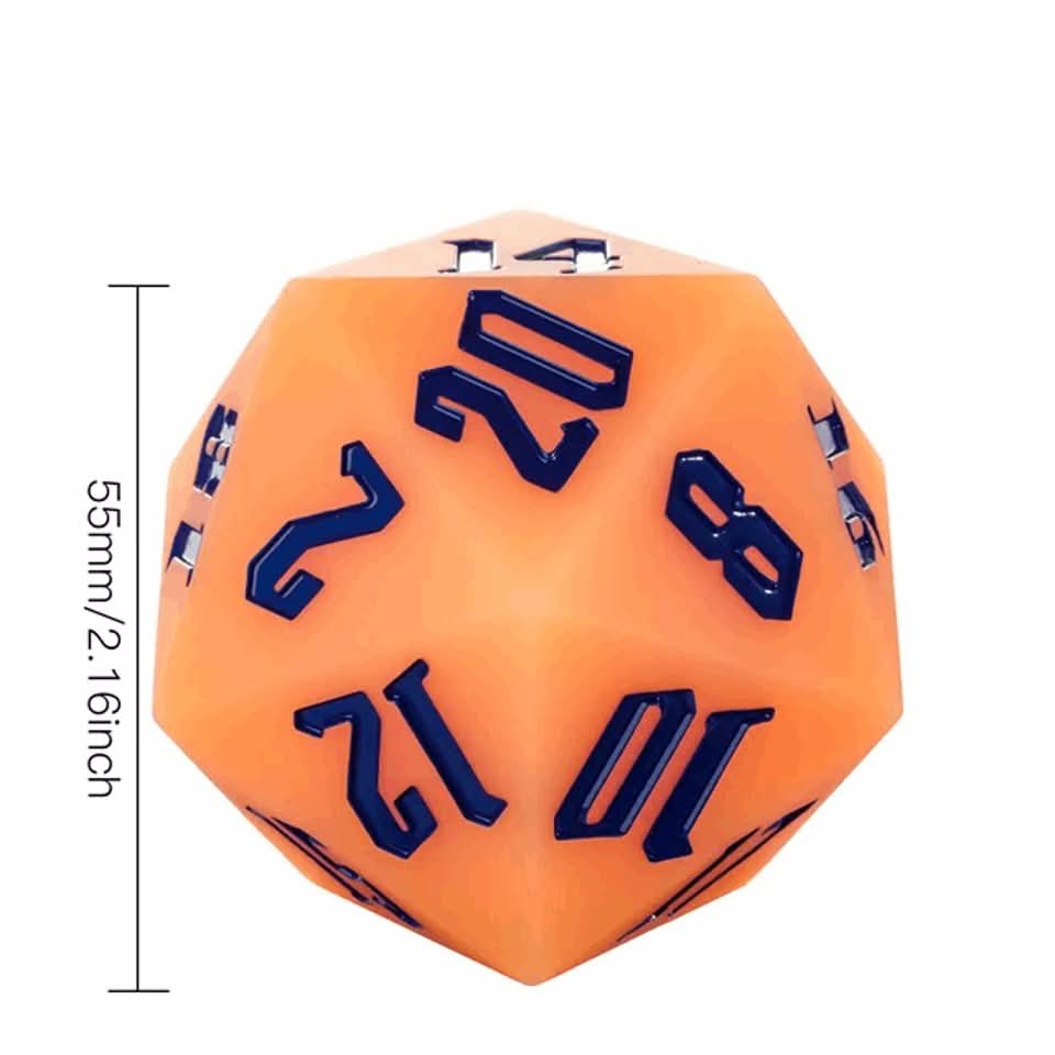 Jester's Bounce | 55mm Luminous D20 Silicone | Orange