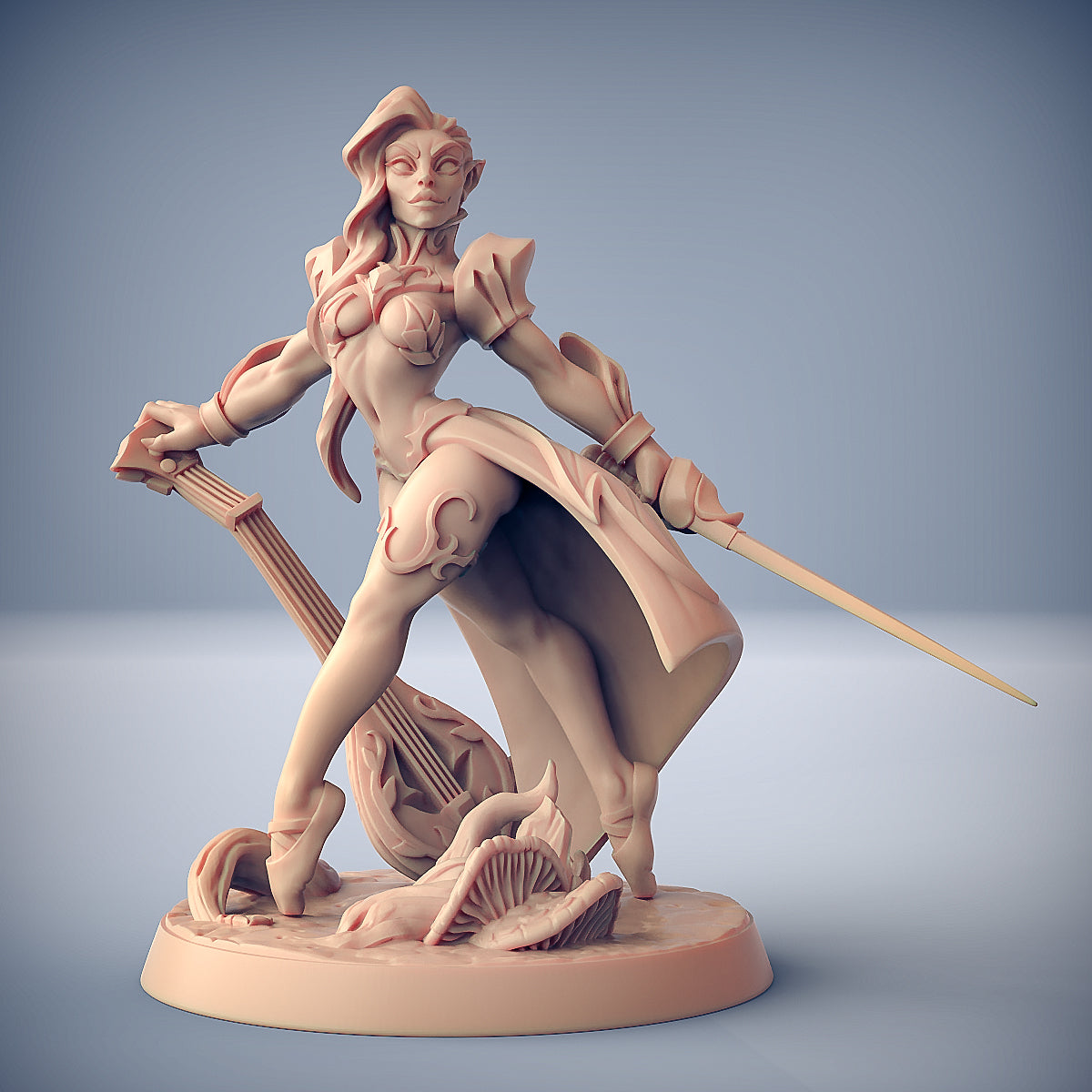 Kilia the Ballet Queen Bard Pin-Up | Sylvan Knights | Fantasy D&D Miniature | Artisan Guild