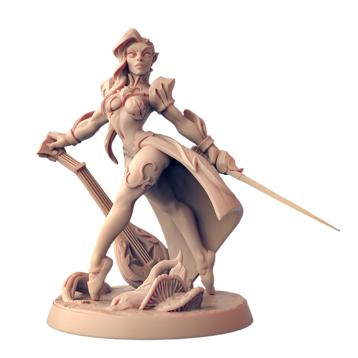 Kilia the Ballet Queen Bard Pin-Up | Sylvan Knights | Fantasy D&D Miniature | Artisan Guild