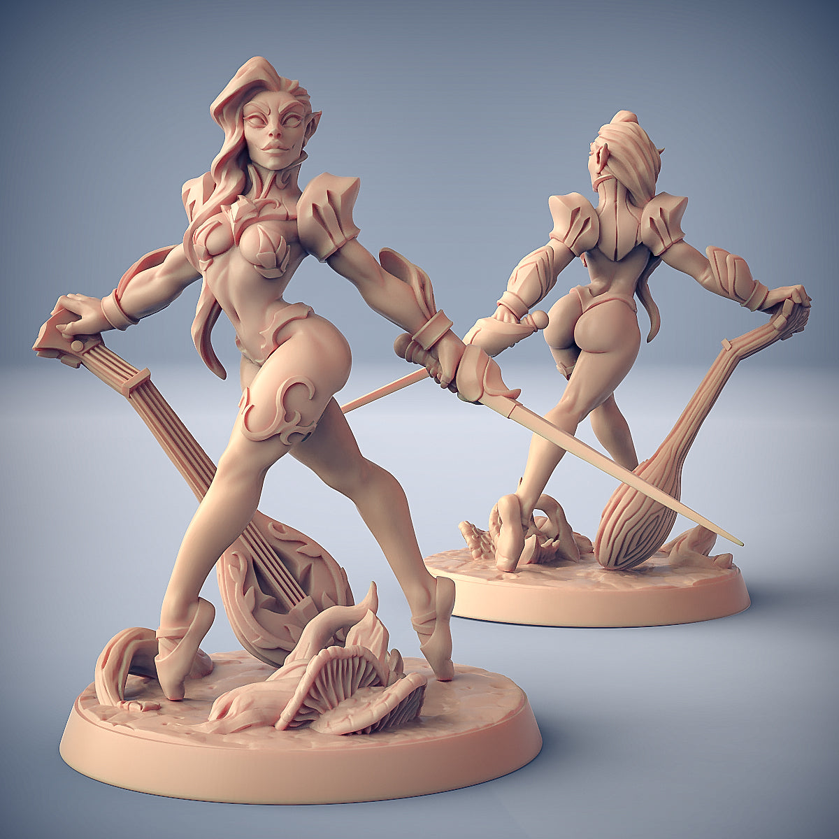 Kilia the Ballet Queen Bard Pin-Up | Sylvan Knights | Fantasy D&D Miniature | Artisan Guild
