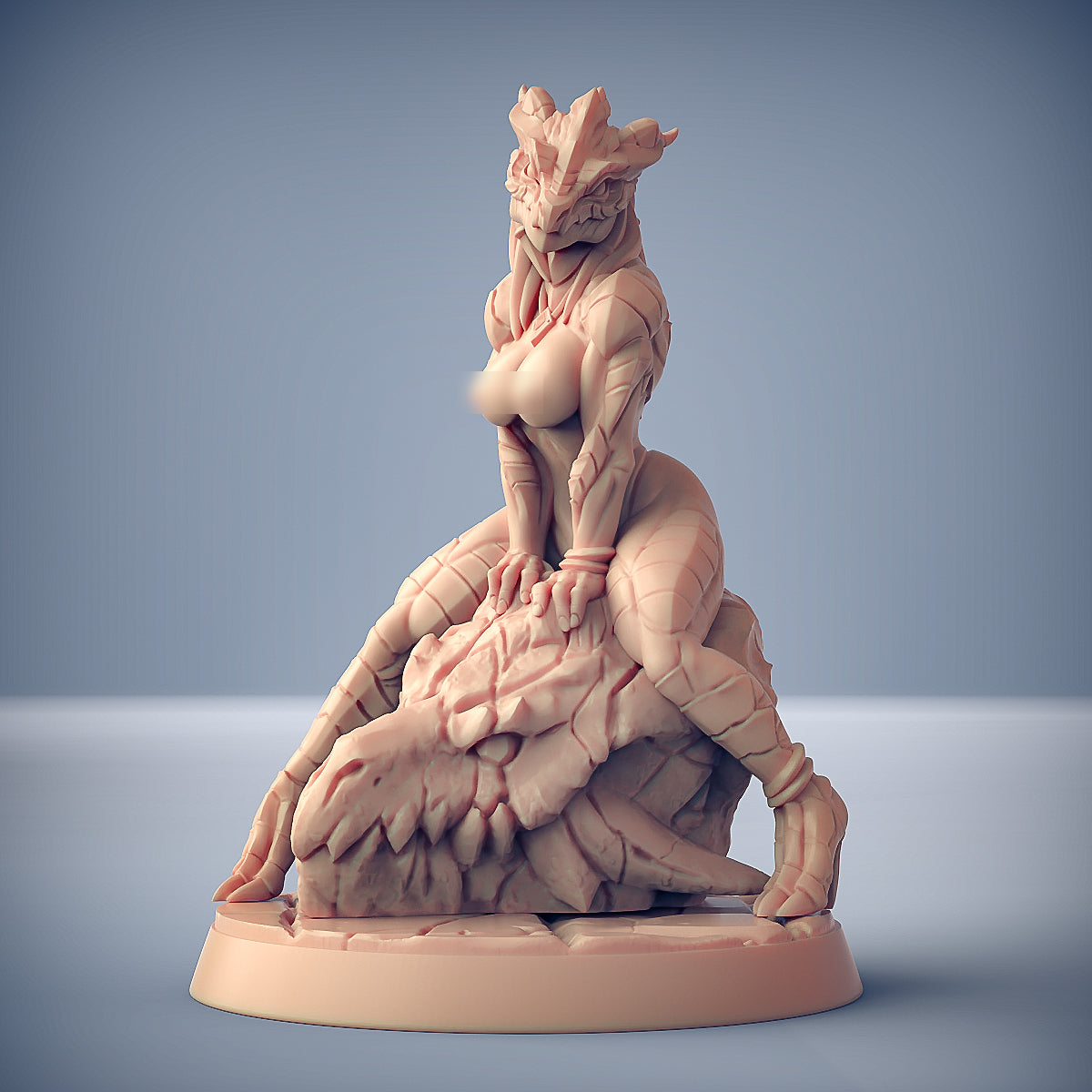 Lusty Draconian Maid Pin-Up | The Dragonguard | Fantasy D&D Miniature | Artisan Guild