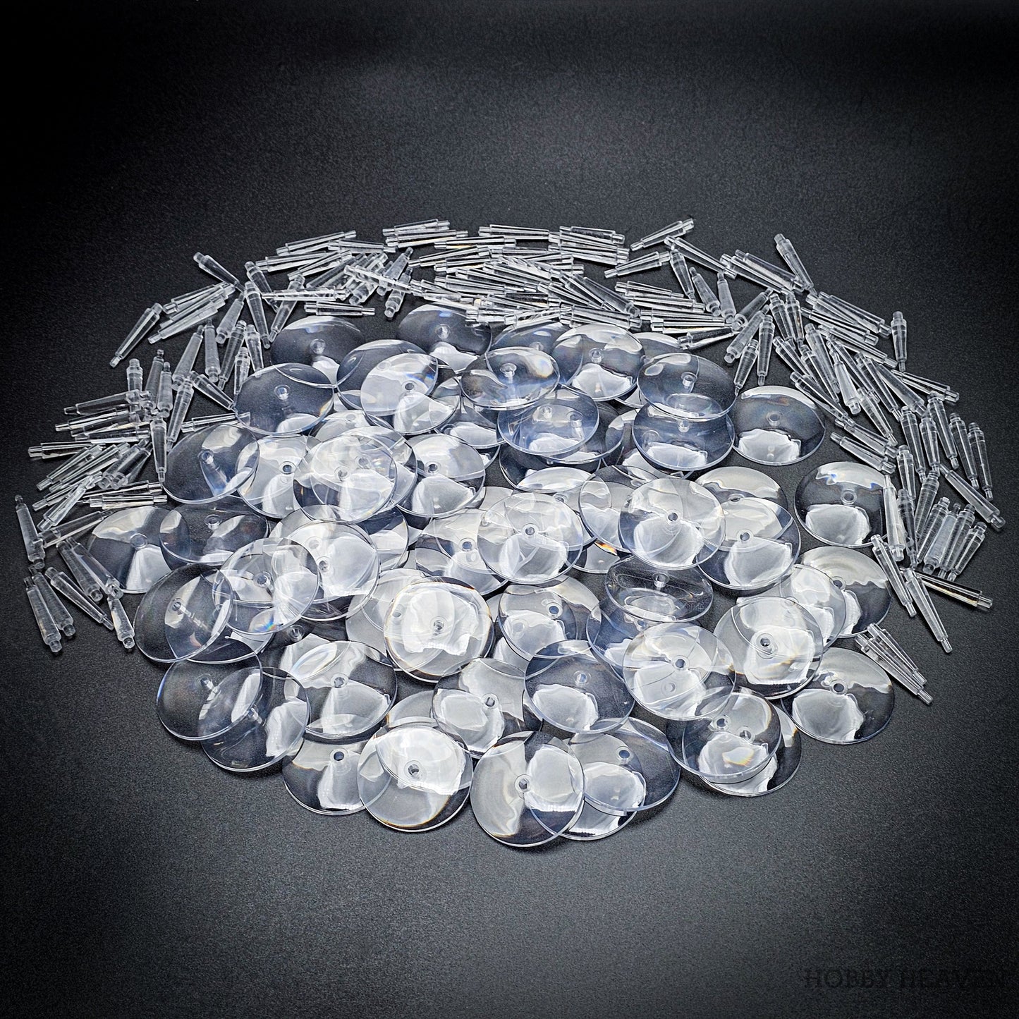 32mm Round Flying Clear Plastic Base