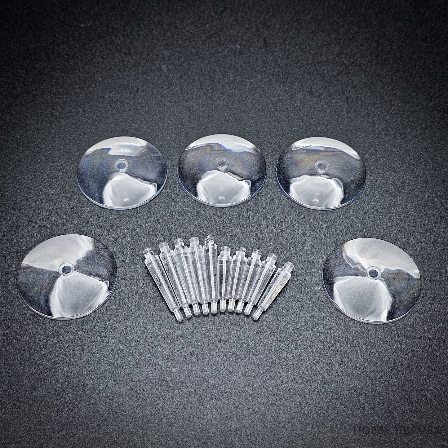 32mm Round Flying Clear Plastic Base