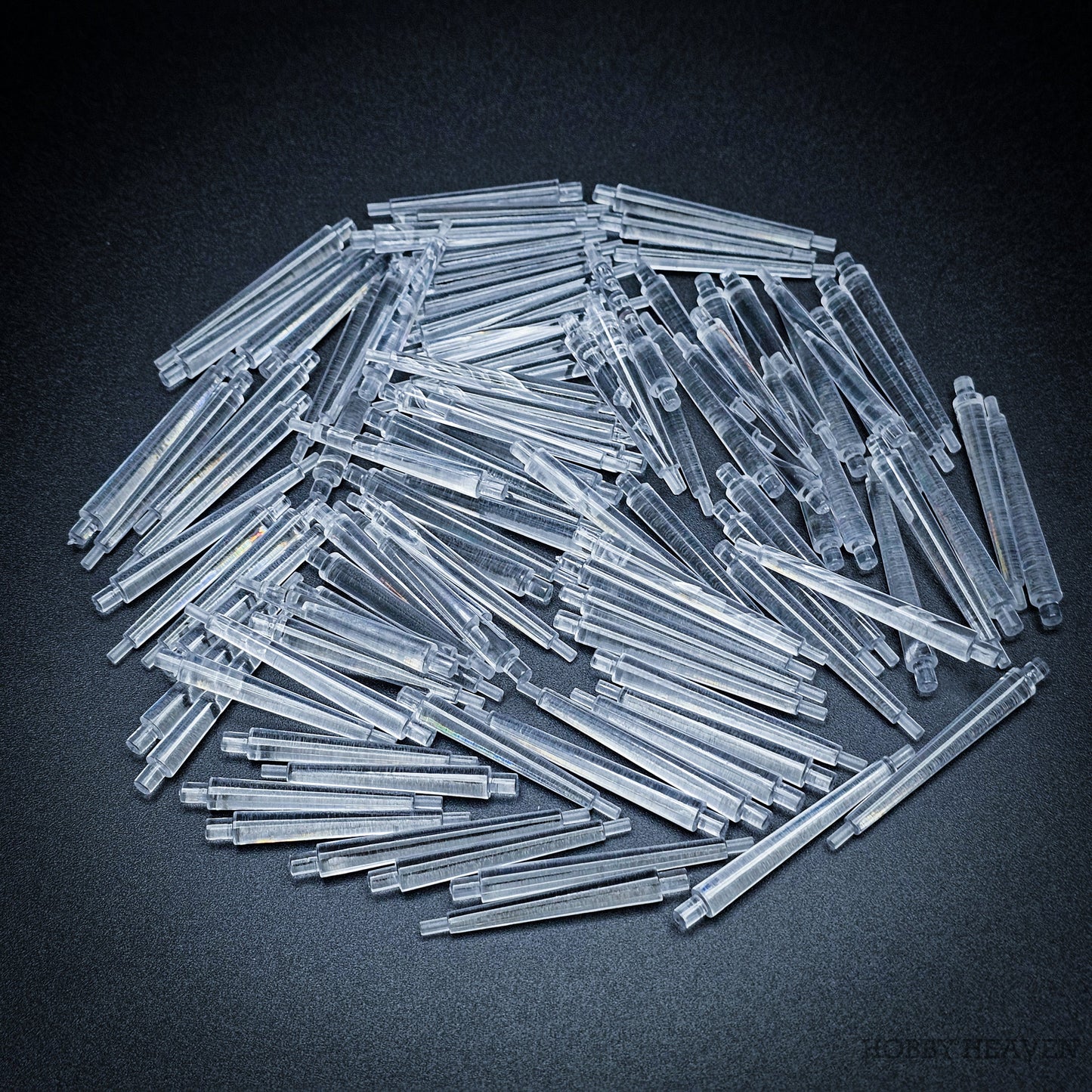 60mm Round Flying Bases – Clear Plastic Stands for Sci-Fi & Fantasy Wargaming Miniatures