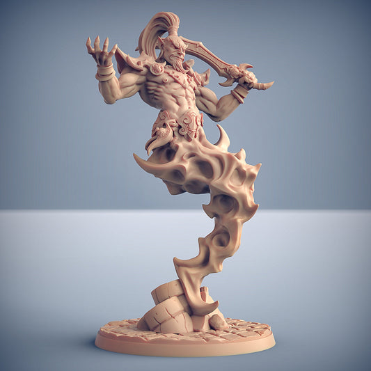 Djinn Alzakhm | Rakshakin Headhunter | Fantasy D&D Miniature | Artisan Guild