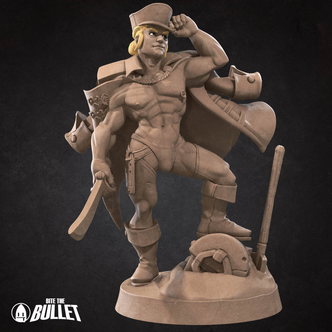 Ken Sawyer Marine Pin-Up | Bullet Town Fishing Village | Fantasy Miniature | Bite the Bullet