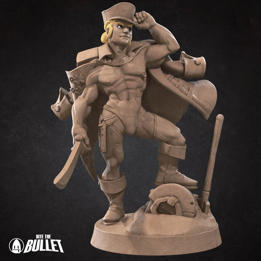 Ken Sawyer Marine Pin-Up | Bullet Town Fishing Village | Fantasy Miniature | Bite the Bullet