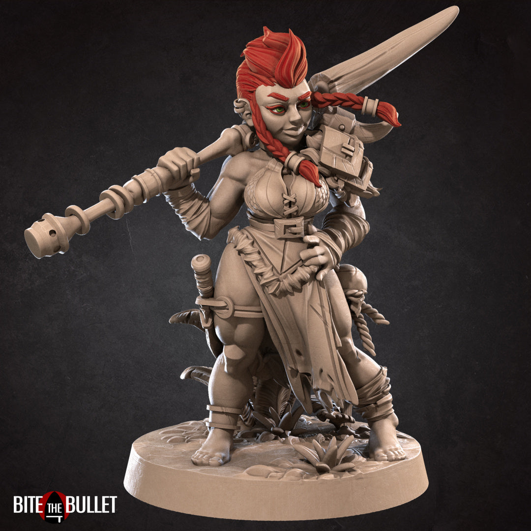 Amazon Woman Miniatures | Fantasy Miniature | Bite the Bullet