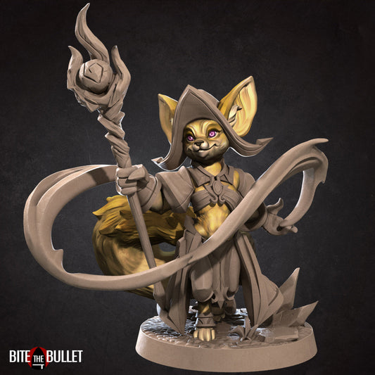 Wizard | Foxfolk | Fantasy Miniature | Bite the Bullet