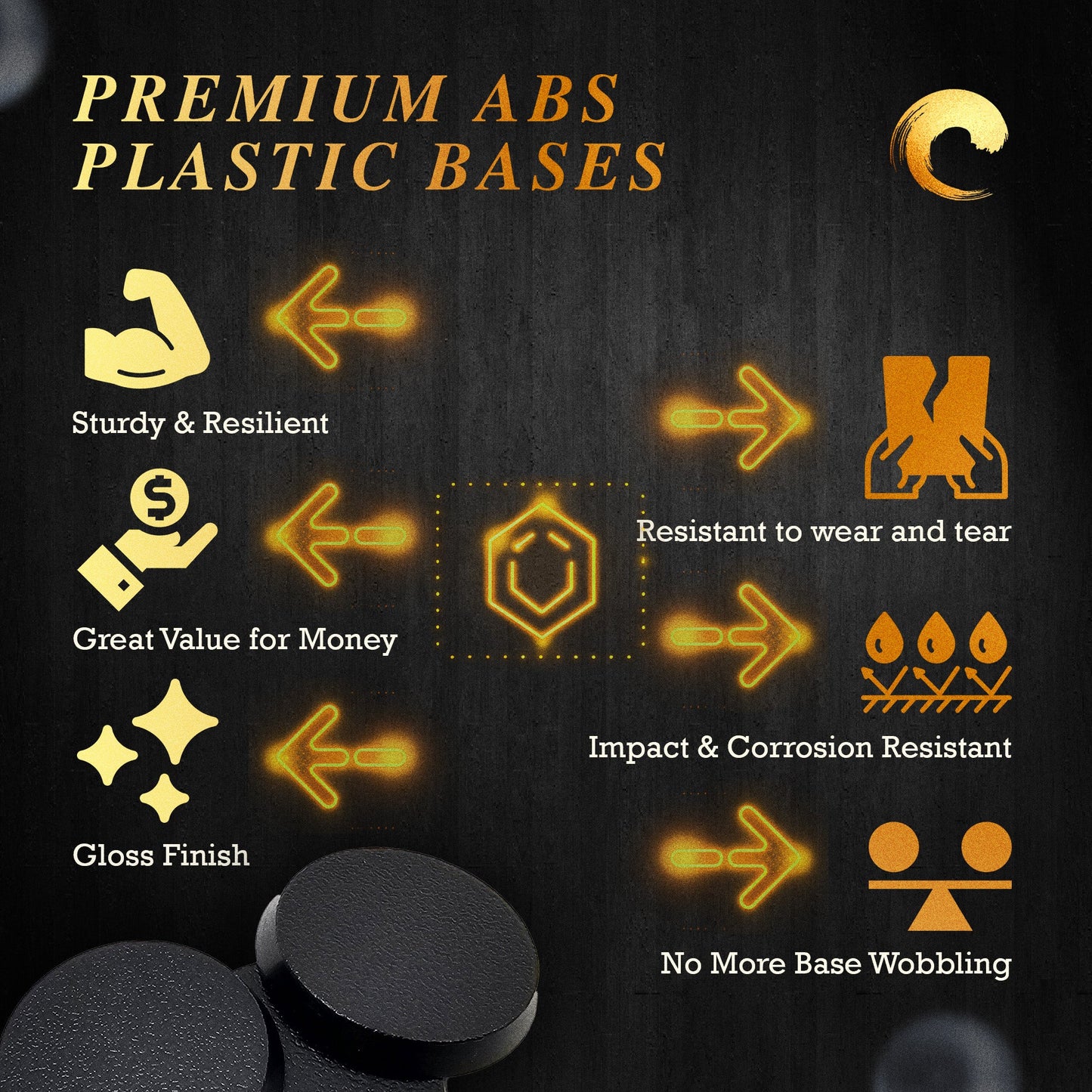 25mm Round Plain Plastic Bases