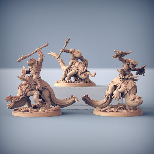 Salamander Rider Miniatures | Swamp Gurunda | Fantasy D&D Miniature | Artisan Guild