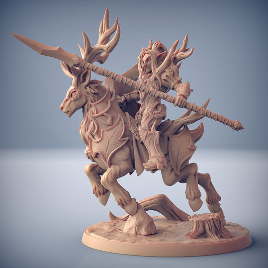 Sylvan Stag Rider C | Sylvan Knights | Fantasy D&D Miniature | Artisan Guild